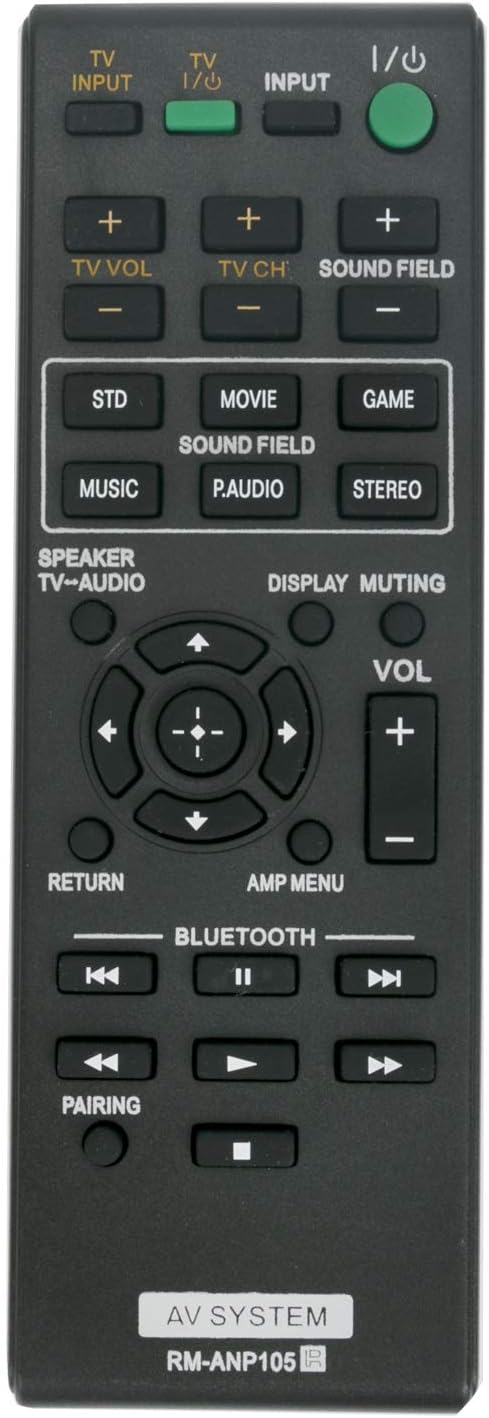 RM-ANP105 Replace Remote Control RMANP105 fit for Sony Soundbar Sound Bar AV System Home Theater HT-CT660 SA-CT660 SA-WCT660 HT-CT660/C HTCT660 SA...