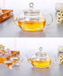 Glass Teapot 20oz with Infuser,Borosilicate Kettle Set Tea Pot for Loose Tea, Flowering Teas,Stovetop and Microwavable Safe(600ml)...