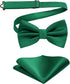 100% Silk Mens Bow tie Bowtie Tuxedo Wedding Solid Color Formal Bow Ties for Man...