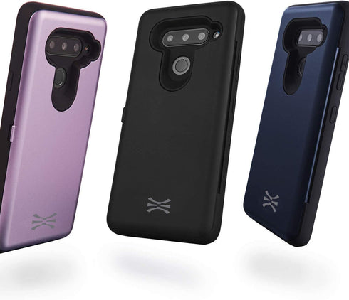 TORU CX PRO Case for LG V40 ThinQ, with Card Holder | Slim Protective Cover with Hidden Credit Cards Wallet Flip Slot Compartment Kickstand | Incl...