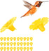 CHICIRIS 30 Set Hummingbird Feeder Flowers Hanging Bird Feeding Ports Replacement Parts for Bee Guards Feeding Hummingbird Outdoors Supplies(Yello...
