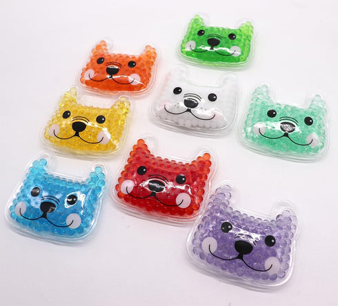 Small Ice Packs, Gel Ice Packs for Injuries Hot & Cold Ice Packs Bulk Reusable Gel Bead Ice Pack Cold Compress for Pain Relief (8 Count Dog (Pack ...