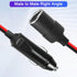 1 to 4 Car Cigarette Lighter 12v 24v Power Charger Adapter 4 Way Socket Car Cigarette Lighter Splitter Extension Cable 13AWG with 20A Fuse- 1FT/0....