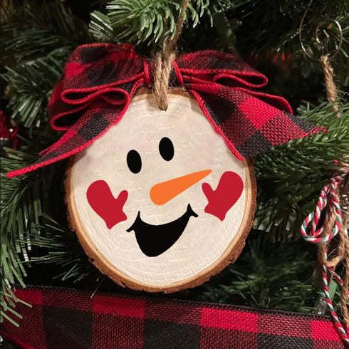Christmas Snowman Face Stencils for Painting,3” Snowman Xmas Stencil for Wood Slice,Christmas Tree,Mantel Shelf,Window Decor...