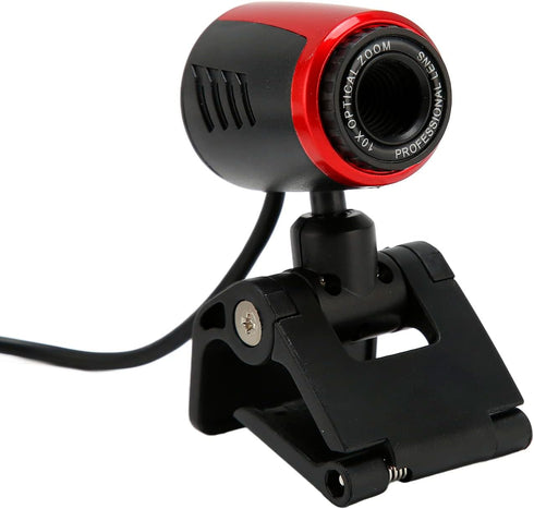 USB Camera, 360° USB Camera, USB2.0 16MP HD Webcam with MIC and Optical Lens, for Laptops and Desktop Computers, for Skype/MSN...