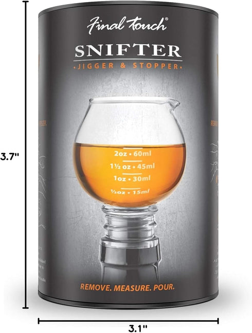 Final Touch Bottle-Top Snifter Jigger Stopper (FTA7041)...