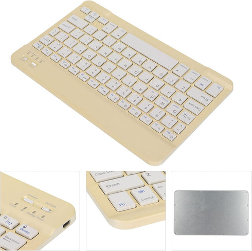 Hilitand Bluetooth Keyboard,Universal Compact Ergonomic Mobile Phone/Tablet/Laptop/PC Typewriter,for Android/iOS/Windows(Yellow)...