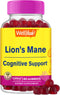 Lions Mane Gummies for Adults (2,000mg) | Lions Mane Supplement Memory and Focuse Support | Gluten Free, Non GMO | Berry Flavor | Lion's Mane Gumm...
