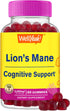 Lions Mane Gummies for Adults (2,000mg) | Lions Mane Supplement Memory and Focuse Support | Gluten Free, Non GMO | Berry Flavor | Lion's Mane Gumm...