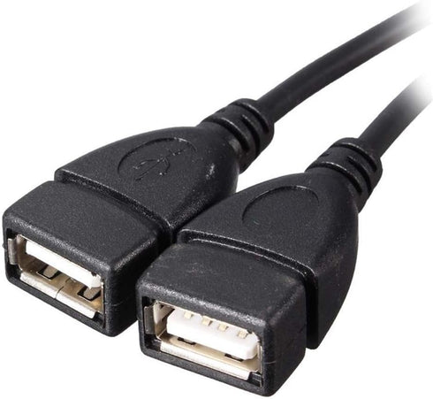 USB 2.0 Adapter, Dual USB Female Jack Y Splitter Charger Cable (2 Pack) for Laptop/Tablet/Smartphone Data Transmission/Charging...