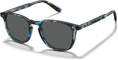 CARFIA Retro Polarized Sunglasses for Men UV400 Protection Classic Square Hand-crafted Acetate Frame...