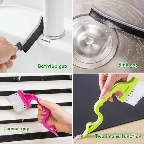 12Pcs Small Cleaning Brush, Crevice Gap Cleaning Brush,Door Window Track Groove Corner Crevice Cleaning Brushes for cleaning window grooves/Bathro...