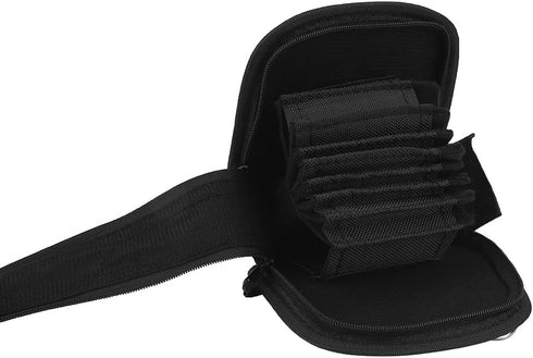 Filter Case, 9-Pocket Camera Lens Filter Carry Case, Nylon Case Wallet Pouch for DSLR Camera Lens Filters, for 25-95mm Filters, with Shoulder Stra...