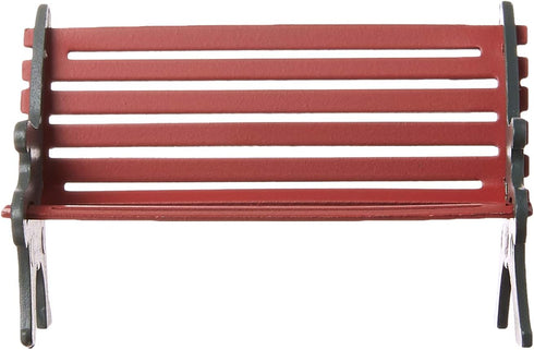Department 56 Village Cross Product Accessories Wrought Iron Park Bench Figurine, 2.25 Inch, Red...