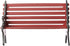 Department 56 Village Cross Product Accessories Wrought Iron Park Bench Figurine, 2.25 Inch, Red...