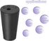 MECCANIXITY Rubber Tapered Plug 10mm to 15mm Solid Test Tubes Bungs Stopper with Hole Black for Lab Home 8 Pieces...