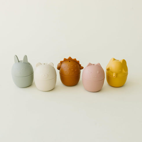 Marlowe & Co Silicone Animal Bath Toy Set for Babies and Toddlers, Bathtub Toys for Toddlers 1-3, Dishwasher Safe Squeeze Bath Toys for Infants 6-...