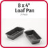 GoodCook Set of 2 Medium 8" x 4" Nonstick Steel Bread Loaf Pans, Gray (4244)...