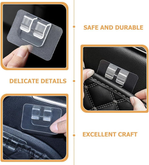 30Pcs Multipurpose Car Mat Fixing Buckles, Universal Car Floor Mat PVC Self-Adhesive Car Foot Pad Fixed Sticker, Antiskid Pad Fastener Curtain Bra...