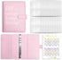 AUSTARK 100 Envelopes Money Saving Challenge, A5 Cash Saving Binder with 100 Envelopes & Tracker to Save $5050 (Pink)...