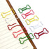 50 Pieces Paper Clips Metal Paper Clips Office Paper Clips Bone Shape Paper Clips for Bookmark Office School Notebook(Large Size, Multicolor)...