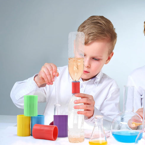 Tornado Bottle Connectors Cyclone Tube, Plastic Tornado Connector Vortex Bottle Connectors for Students Scientific Experiment and Test (5 Pcs)...