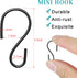 Sratte Mini S Hook for Hanging 1 Inch Metal Hanging Hooks S Shaped Iron Wire Hook Hanger Mini Ornament Storage Hooks for Irish Day Decor Hanging P...