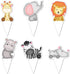 Pretty Cute Studios 48 Count Jungle Cupcake and Cake Toppers – Includes 8 Giraffes, 8 Zebras, 8 Elephants, 8 Lions, 8 Hippos, and 8 Rhinos...