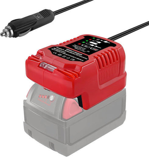 2A Car Charger for Milwaukee 18V M18 Battery, Replace for 48-59-1810, Mini Vehicle Charger for XC Lithium-ion Battery 48-11-1850 48-11-1852 48-11-...