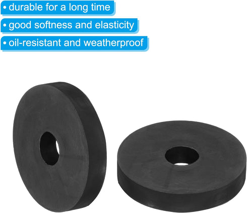 PATIKIL Multi Purpose Rubber Spacer, 6 Pcs 2.4"OD 0.59"ID 0.4"Thickness Neoprene Round Anti-Vibration Isolation Pads Isolator Rubber Bushings Spac...