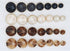 5 PCS Fashion Metal Pattern Round Button Arrow Pattern Button for Clothes Sewing Crafts Decoration (Light Brown, 15mm)...