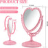 Pink Heart Vanity Mirror 360 Degree Swivel Makeup Mirror Aesthetic Mirror Double Sided Table Desk Countertop Mirror Stand Cosmetic Mirror Dresser ...