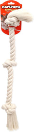Mammoth Flossy Chews 100 Percent Natural Cotton Rope Dog Toys - Premium White Knot Dog Rope Toy - Interactive Dog Tug Toy - Tug Dog Chew Toy for M...