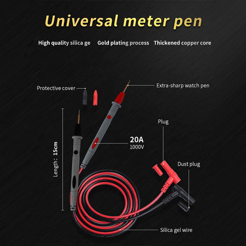 LED TV Backlight Tester, LED Strip Lamp Beads Repair Testing Tool with Gold Plated Pin and Power Cable 0-300V Adaptive Voltage, Measurement Instru...