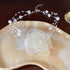 FUTIMELY Rose Flower Pearl Choker Necklace for Women Teen Girls,Vintage Layered White Fabric Foral Rosette Necklace Artificial Gentle Bride Weddin...