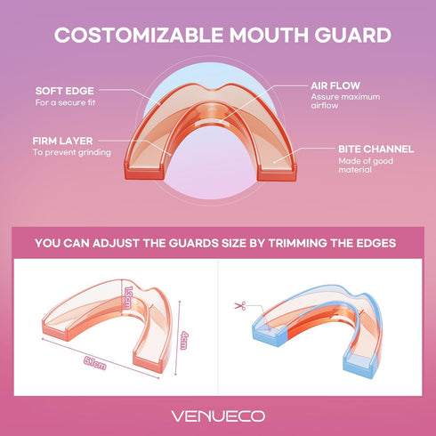 Mouth Guard for Grinding Teeth at Night: Dental Guard for Sleeping at Night-4 Pack/2 Size...