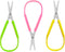 Squeeze Scissors, Lefty Support Loop Scissors for Toddlers?8 Inch Adaptive Design Preschool Training Scissors (3, Green+Pink+Yellow)...