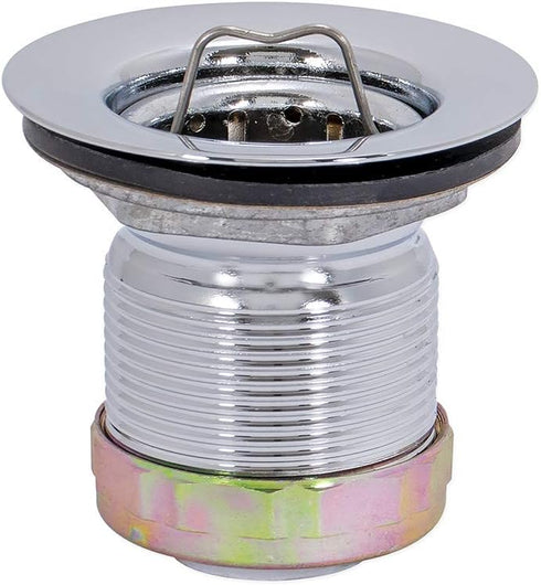EZ-FLO 3 Inch Removable Kitchen Sink Strainer Drain Extended Shank Junior Duo, Stainless Steel, 1-7/8 Inch to 2-1/4 Inch Opening, 30037...