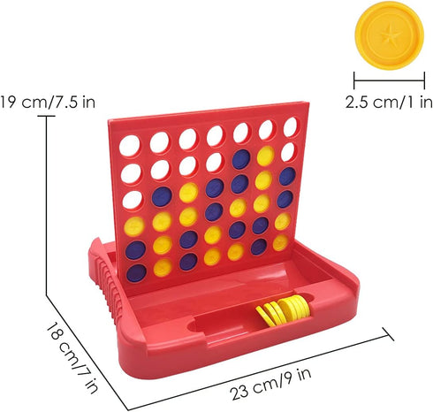 4 in a Row Game - 6 Spare Discs included, Board Games Toys for Girls, Classic Four in a Row and Family Fun Games for Ages 3 4 5 6 7 8 12 Year Old ...