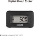 Jayron HM055AD(AC/DC 5V to 277V) Digital LCD Hour Meter Accumulate Data for Garden Lawn Mower ZTR Tractor Generator Golf cart Club Car Wash Boat A...