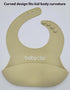 Silicone Baby Bibs with Spill Catcher, Set of 2, Adjustable Waterproof & BPA Free, For Boys And Girls, Babies & Toddlers, Pastel Orange & Yellow...