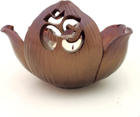 TLT 4.5 Lotus Flower Top with Om Symbol Candle Holder...