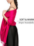 Achillea Large Soft Silky Pashmina Shawl Wrap Scarf in Solid Colors...