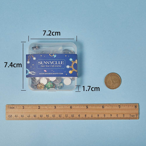 SUNNYCLUE 1 Box 130Pcs DIY 20 Pairs Leopard Stud Earrings Making Starter Kit 4 Color 12mm Flat Back Druzy Resin Cabochons & Blank Stud Bezel Earri...