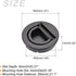 Flush Ring Pull Handles (35mm/1.38") 1Pcs, Zinc Alloy Flush Pull Slam Latch with Screws - for Drawer Sliding Door, Black...