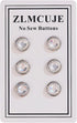 6 Pcs Mini No Sew Crystal Buttons Anti Exposure Fixed Brooches Detachable Reusable Multi-purpose for Clothes(clear,10mm)...