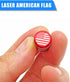 Red Valve Stem Covers American Flag Valve Stem Cap for Car Tires with Plastic Liner Tire Valve Caps, Corrosion Resistant, Leak-Proof, Universal fo...