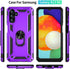 Galaxy A13 5G & A04s Purple Case: Military-Grade, Car Mount, Ring Stand, HD Screen Protector, Shockproof...