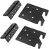 2 Sets Bed Frame Bed Post Double Hook Slot Bracket, Metal 4.2" x 3.4" x 0.08" Heavy Duty Bed Rail Hooks Plates Bed Accessories for Wooden Bed Fram...