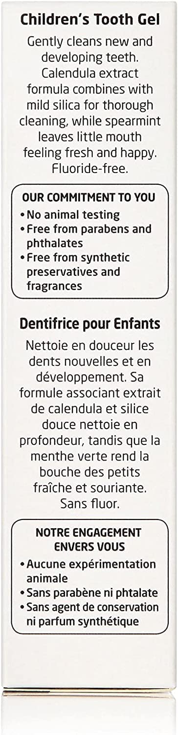 Weleda Oral Care Children's Tooth Gel, 1.7 Fluid Ounce (Pack of 3), Fluoride Free, Spearmint Flavor, Plant Rich Toothpaste with Calendula, Silica ...